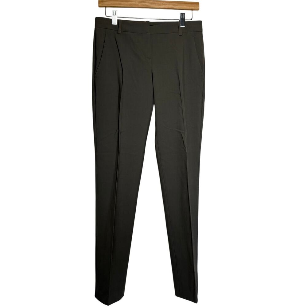 Theory Pants Women 2 Gray Pocket Officecore Work‎ Trouser Straight Leg Preppy